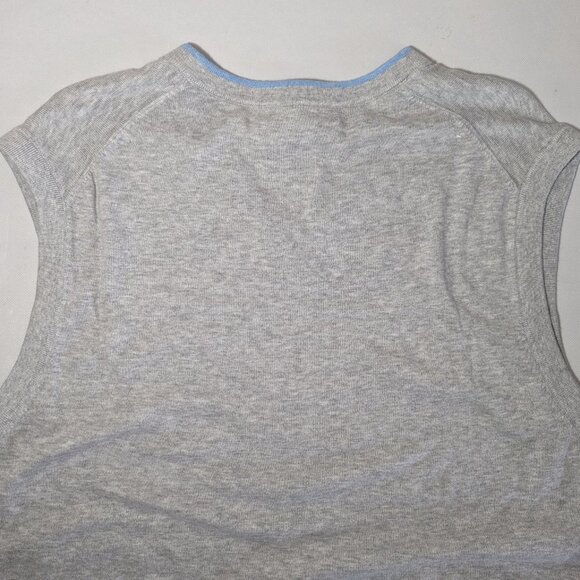 NEW- Size L Mens Cremieux Sweater Vest V-Neck Cotton Silk Gray Heather MSRP:$85 - Picture 6 of 6